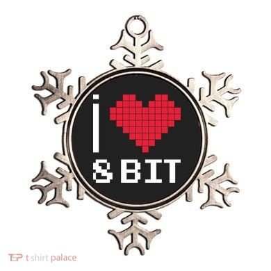 I Love Heart 8 Bit Retro Gamer Gaming Ornament
