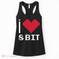 I Love Heart 8 Bit Retro Gamer Gaming Women's Tank Top thumb 0