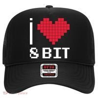 I Love Heart 8 Bit Retro Gamer Gaming Hat thumb 0