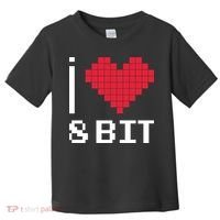 I Love Heart 8 Bit Retro Gamer Gaming Toddler T-Shirt thumb 0