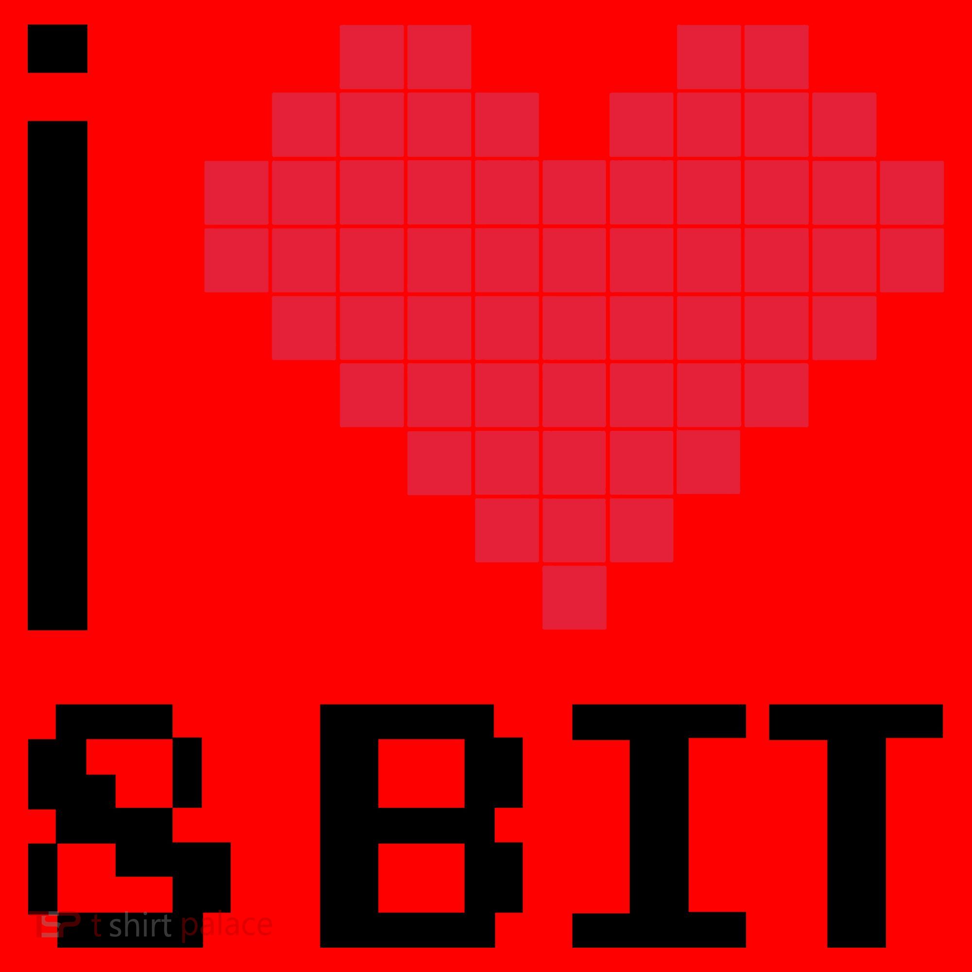 I Love Heart 8 Bit Retro Gamer Gaming Santa Hat
