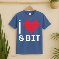 I Love Heart 8 Bit Retro Gamer Gaming T-Shirt thumb 2
