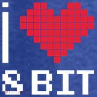 I Love Heart 8 Bit Retro Gamer Gaming T-Shirt thumb 5
