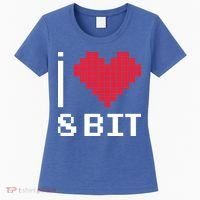 I Love Heart 8 Bit Retro Gamer Gaming Women's T-Shirt thumb 0