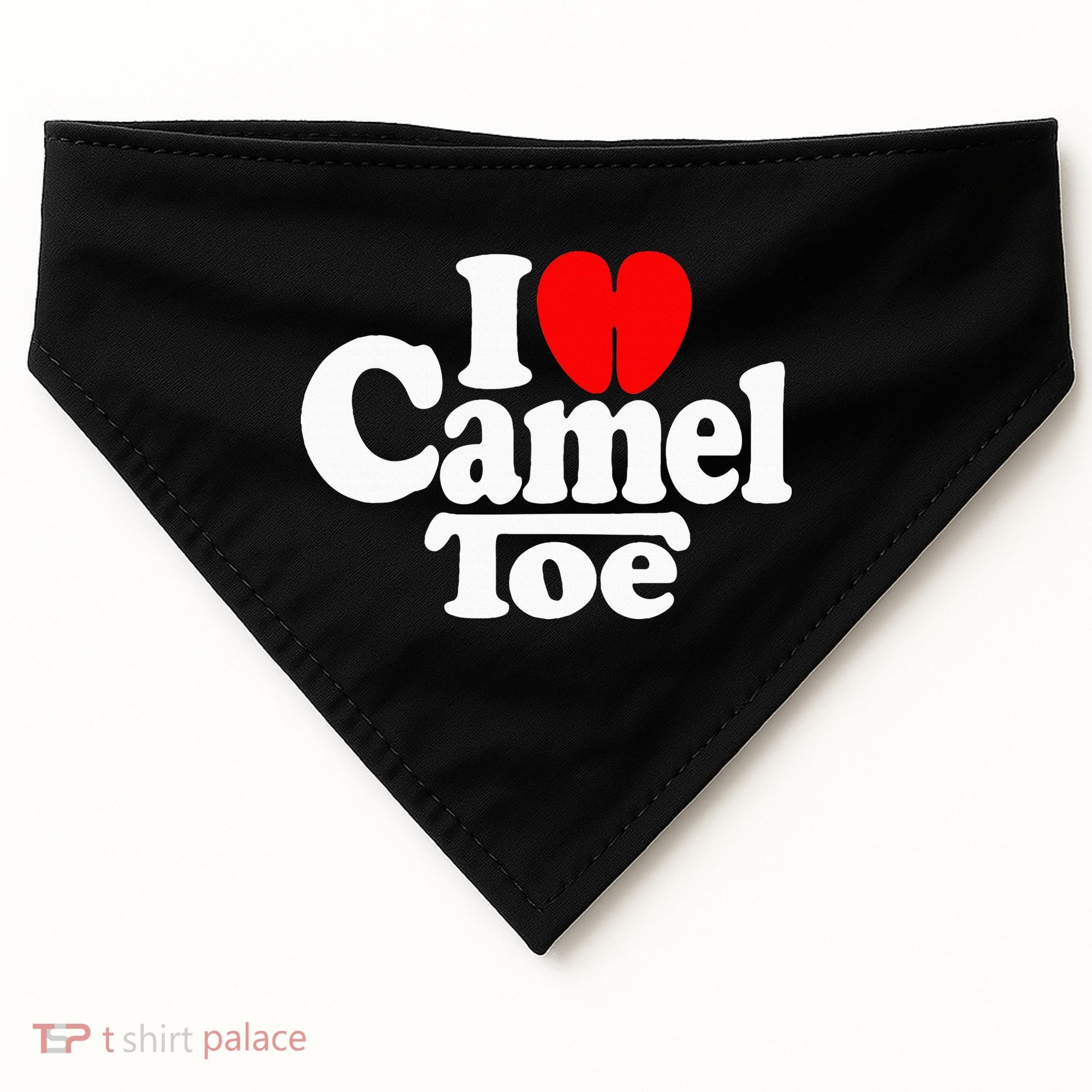 I Love Heart Camel Toe USA-Made Doggie Bandana