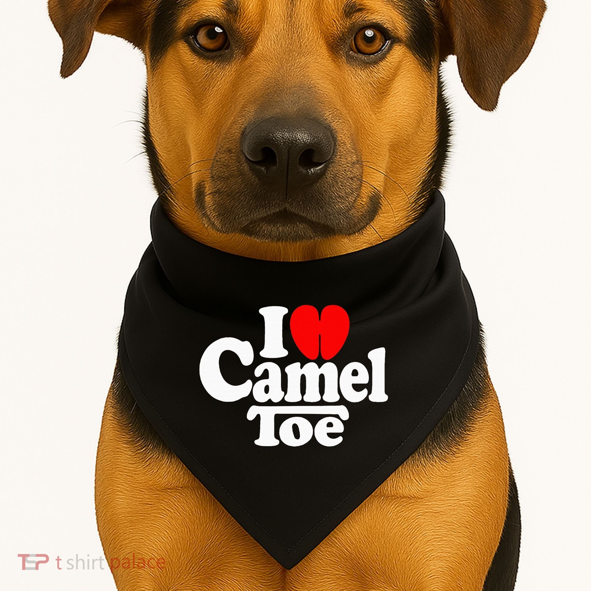 I Love Heart Camel Toe USA-Made Doggie Bandana