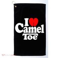 I Love Heart Camel Toe Golf Towel thumb 0
