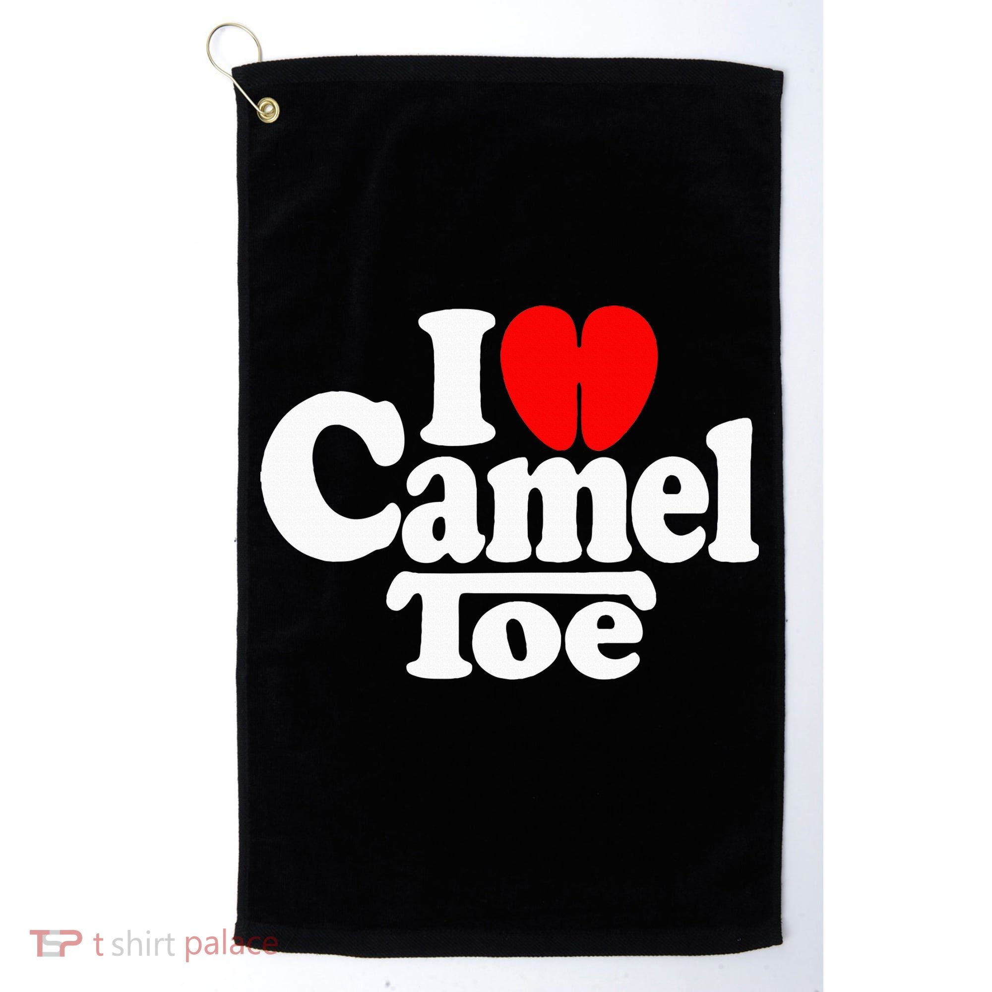 I Love Heart Camel Toe Golf Towel