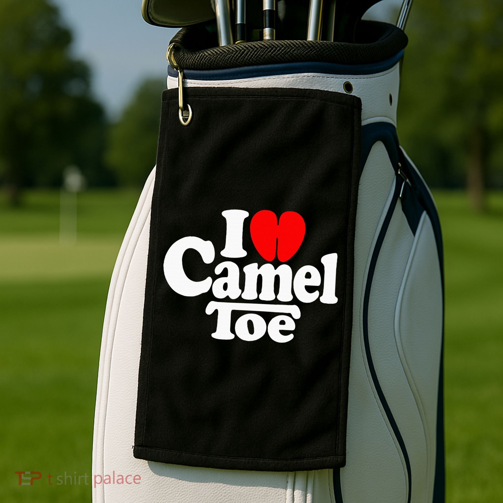 I Love Heart Camel Toe Golf Towel