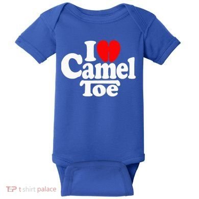 I Love Heart Camel Toe Baby Bodysuit