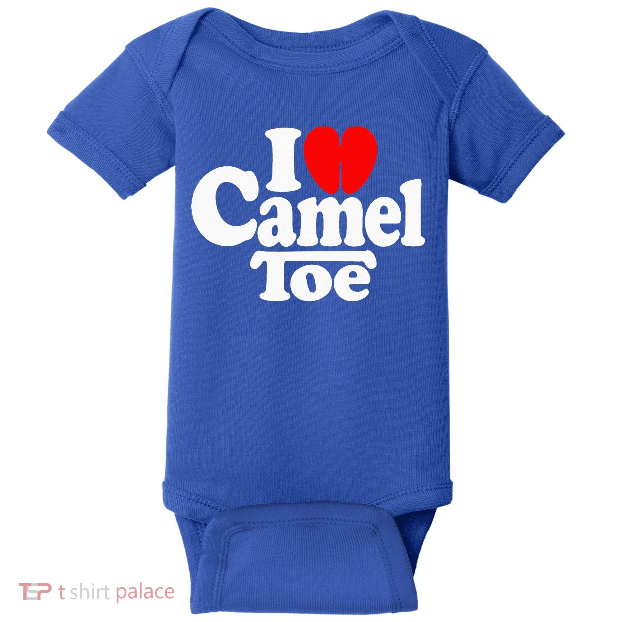 I Love Heart Camel Toe Baby Bodysuit