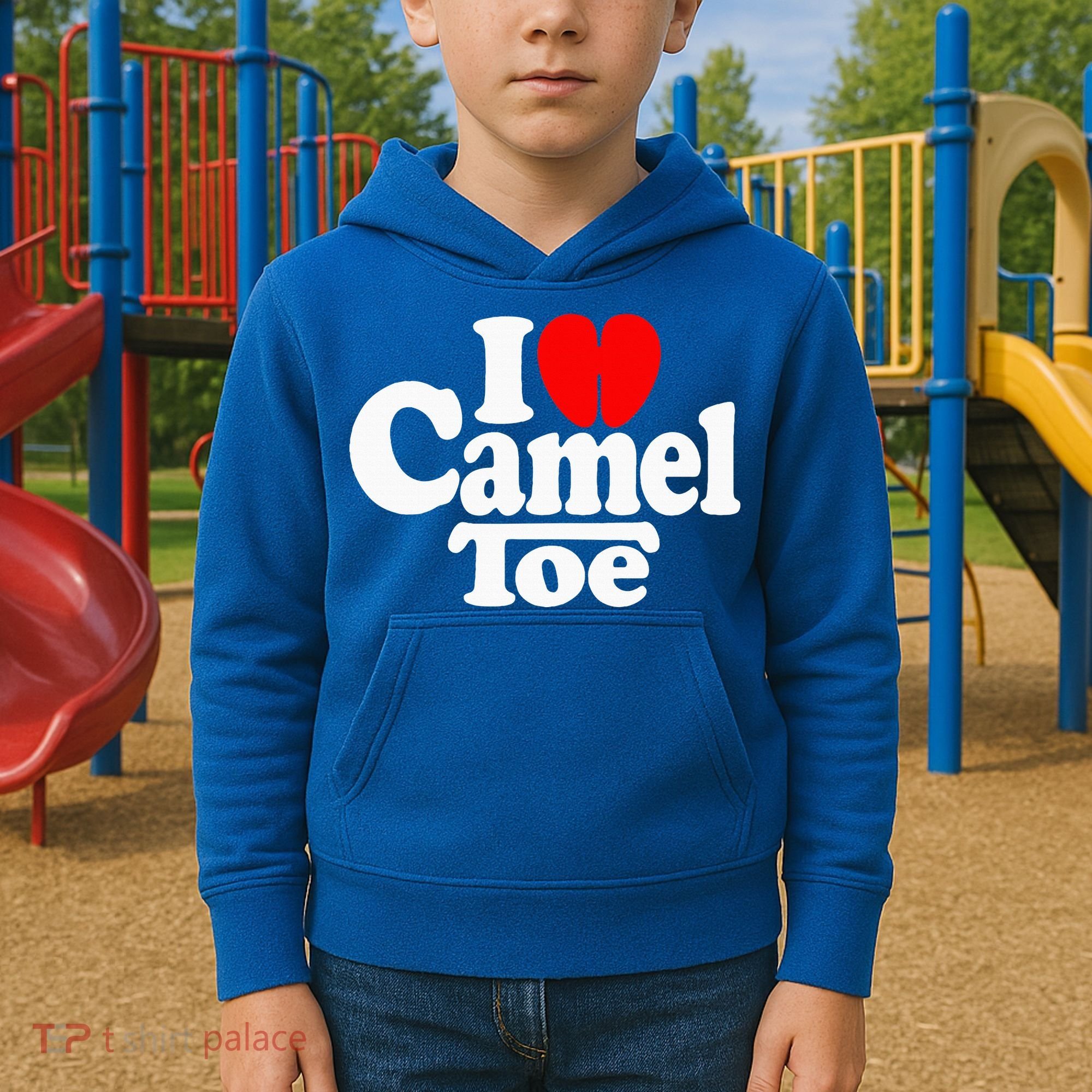 I Love Heart Camel Toe Kids Hoodie
