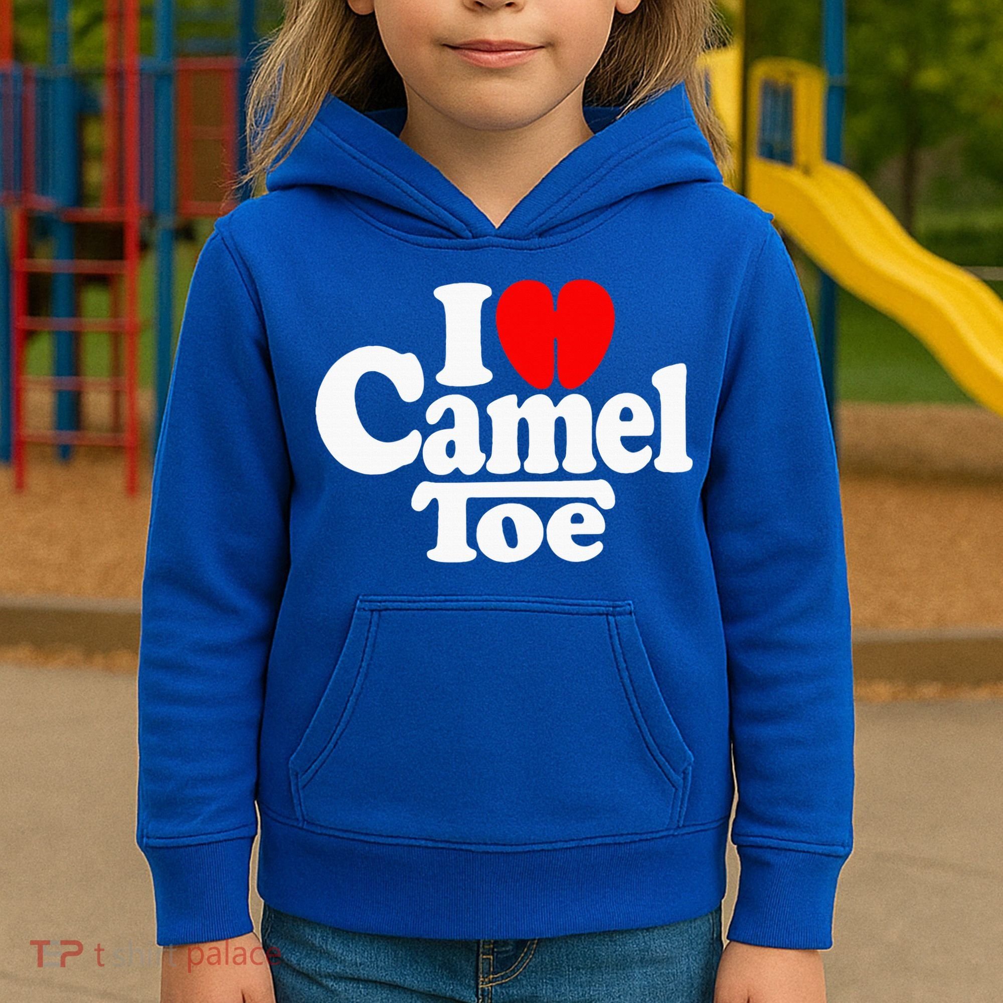 I Love Heart Camel Toe Kids Hoodie