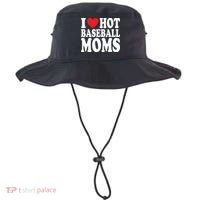 I Love Hot Baseball Moms Funny Gift Bucket Hat thumb 0