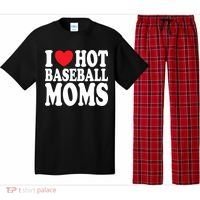 I Love Hot Baseball Moms Funny Gift Pajama Set thumb 0