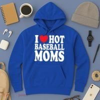 I Love Hot Baseball Moms Funny Gift Hoodie thumb 3