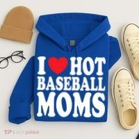 I Love Hot Baseball Moms Funny Gift Hoodie thumb 4