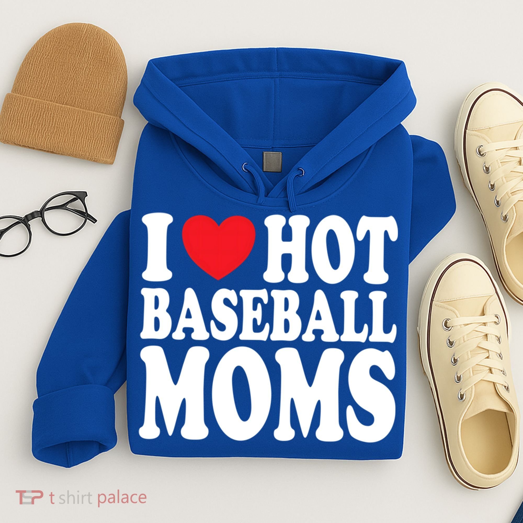 I Love Hot Baseball Moms Funny Gift Hoodie
