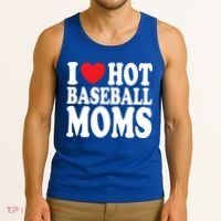 I Love Hot Baseball Moms Funny Gift Tank Top thumb 3