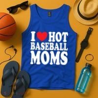 I Love Hot Baseball Moms Funny Gift Tank Top thumb 4