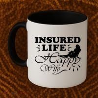 Insured Life Happy Wife Gift Insurance Agent Gift Coffee Mug thumb 2