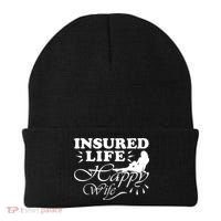 Insured Life Happy Wife Gift Insurance Agent Gift Beanie thumb 0