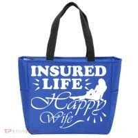 Insured Life Happy Wife Gift Insurance Agent Gift Tote Bag thumb 0