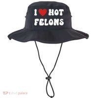 I Love Hot Felons Funny Statement Bucket Hat thumb 0