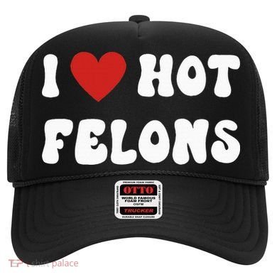 I Love Hot Felons Funny Statement Hat
