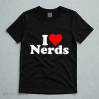 I LOVE HEART NERDS GEEKS funny quote sayings T-Shirt thumb 5