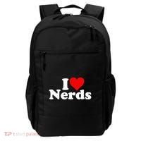 I LOVE HEART NERDS GEEKS funny quote sayings Backpack thumb 0