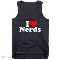 I LOVE HEART NERDS GEEKS funny quote sayings Tank Top thumb 0