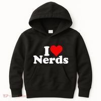 I LOVE HEART NERDS GEEKS funny quote sayings Kids Hoodie thumb 0