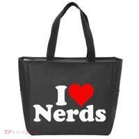 I LOVE HEART NERDS GEEKS funny quote sayings Tote Bag thumb 0