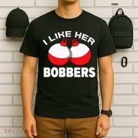 I like her bobbers fishing retro fisherman humor T-Shirt thumb 6