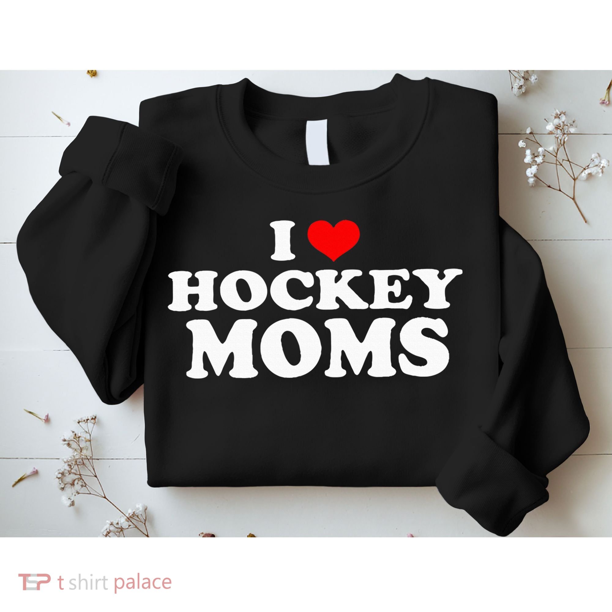 I Love Hockey Moms Funny Christmas Sweatshirt
