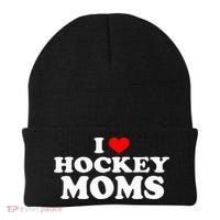 I Love Hockey Moms Funny Christmas Beanie thumb 0