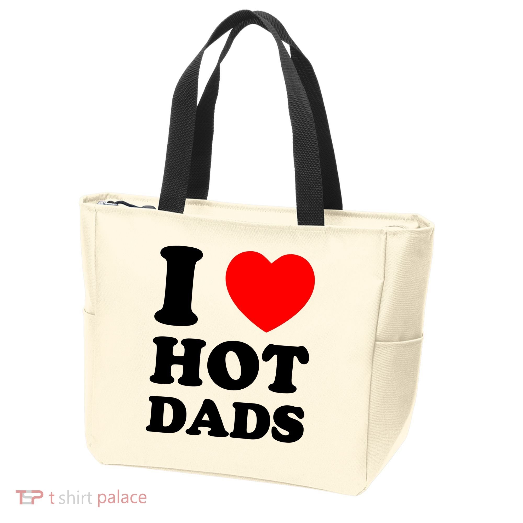 I Love Hot Dads Tote Bag