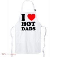 I Love Hot Dads Apron thumb 0