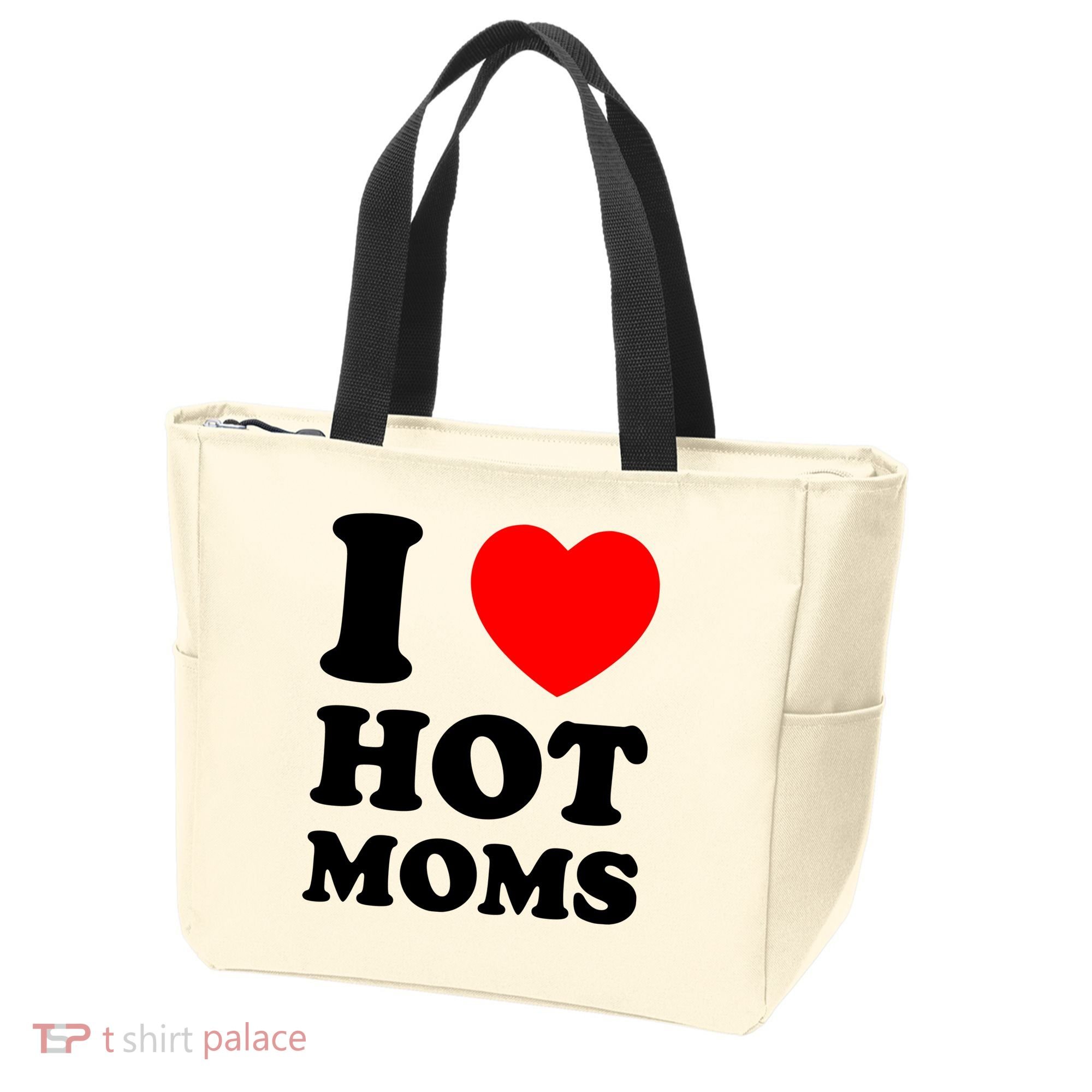 I Love Hot Moms Tote Bag