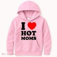 I Love Hot Moms Kids Hoodie thumb 0