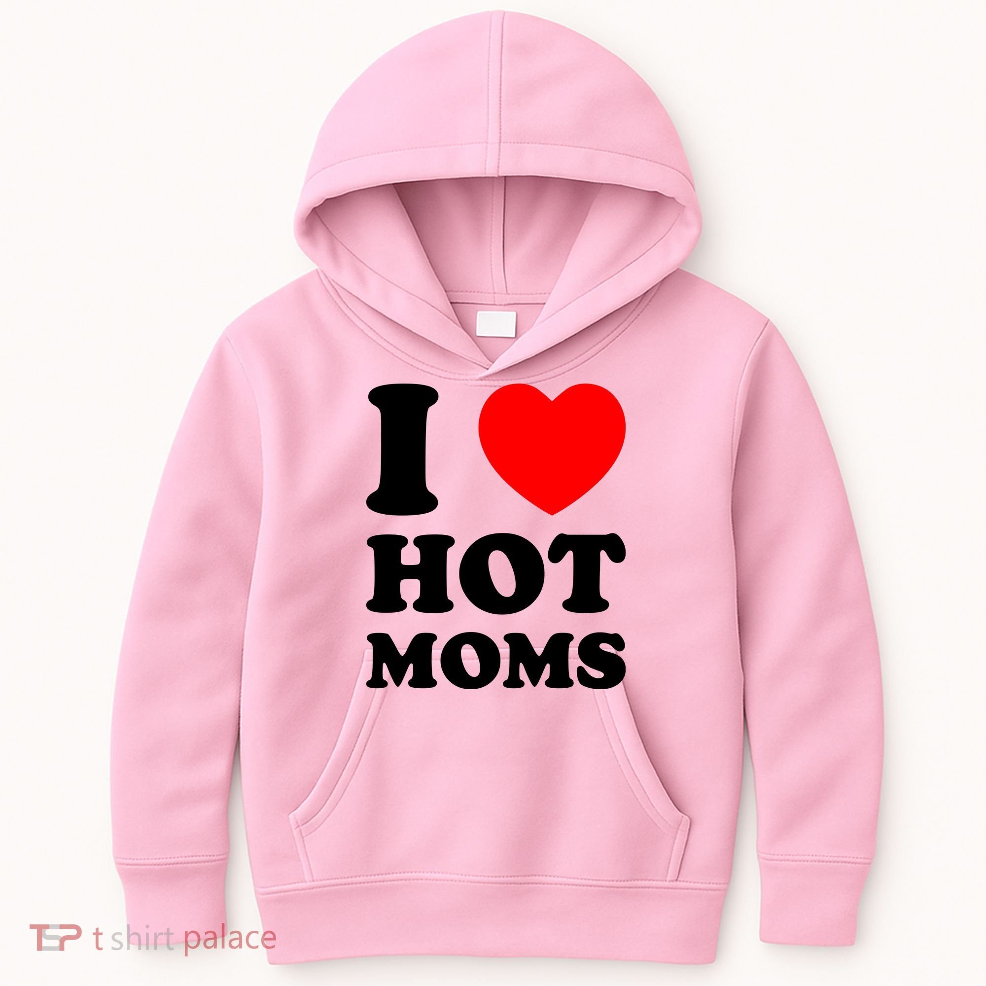 I Love Hot Moms Kids Hoodie