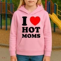 I Love Hot Moms Kids Hoodie thumb 3
