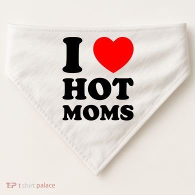 I Love Hot Moms USA-Made Doggie Bandana
