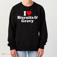 I Love Heart Biscuits And Gravy Women's Sweatshirt thumb 0