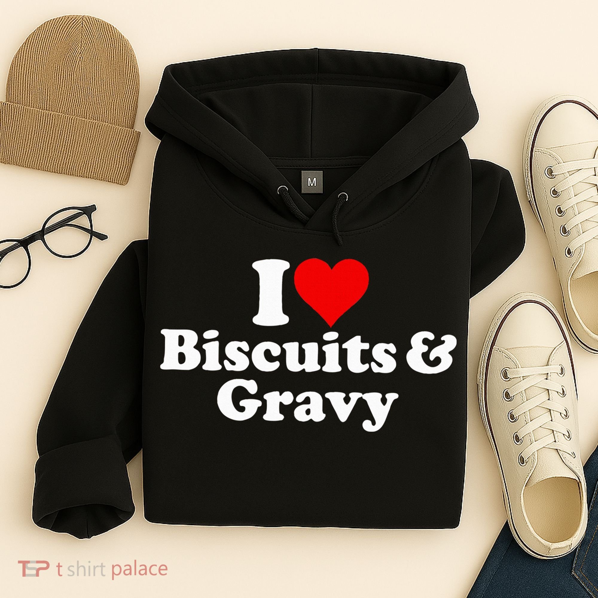 I Love Heart Biscuits And Gravy Hoodie
