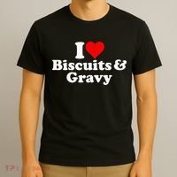 I Love Heart Biscuits And Gravy T-Shirt thumb 3