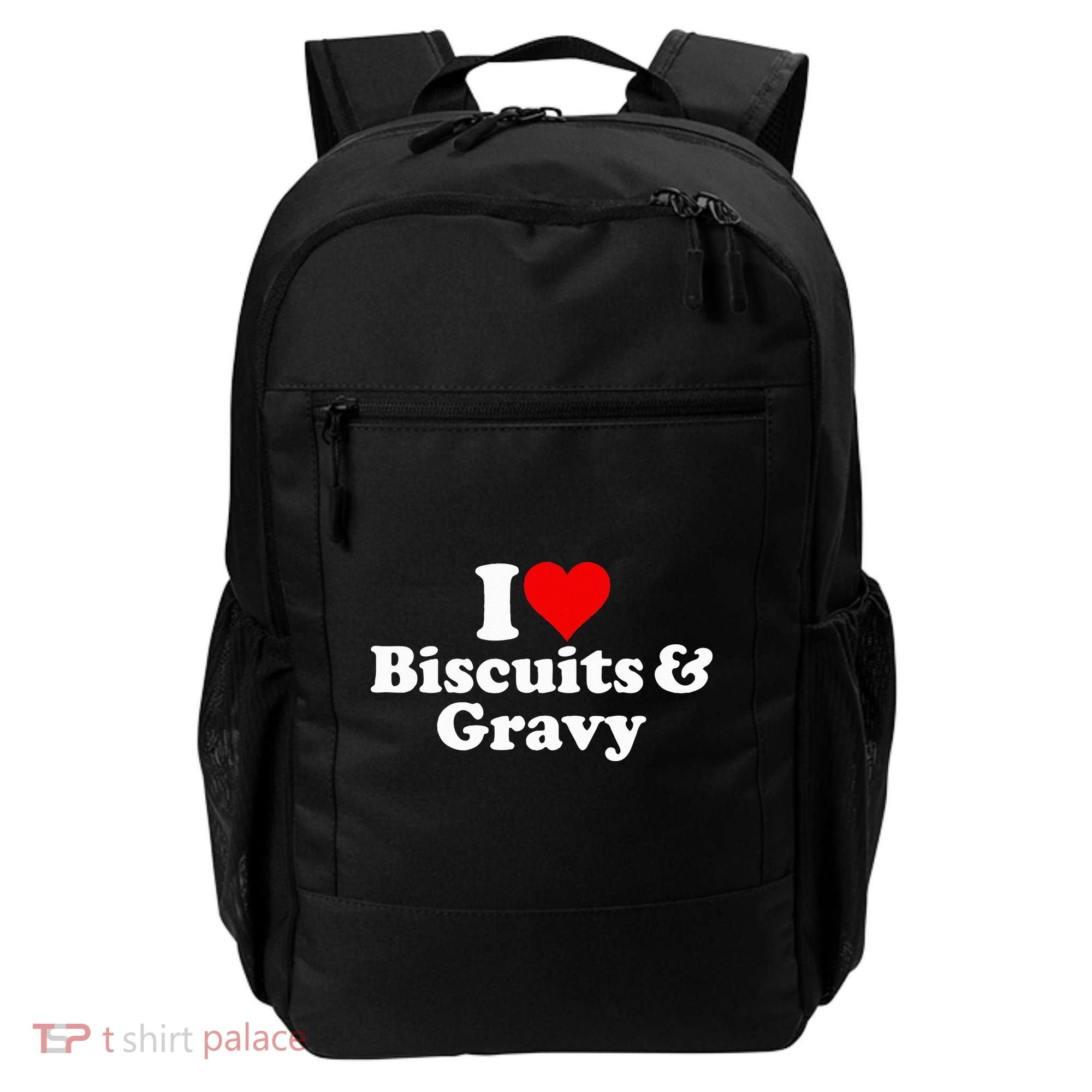 I Love Heart Biscuits And Gravy Backpack