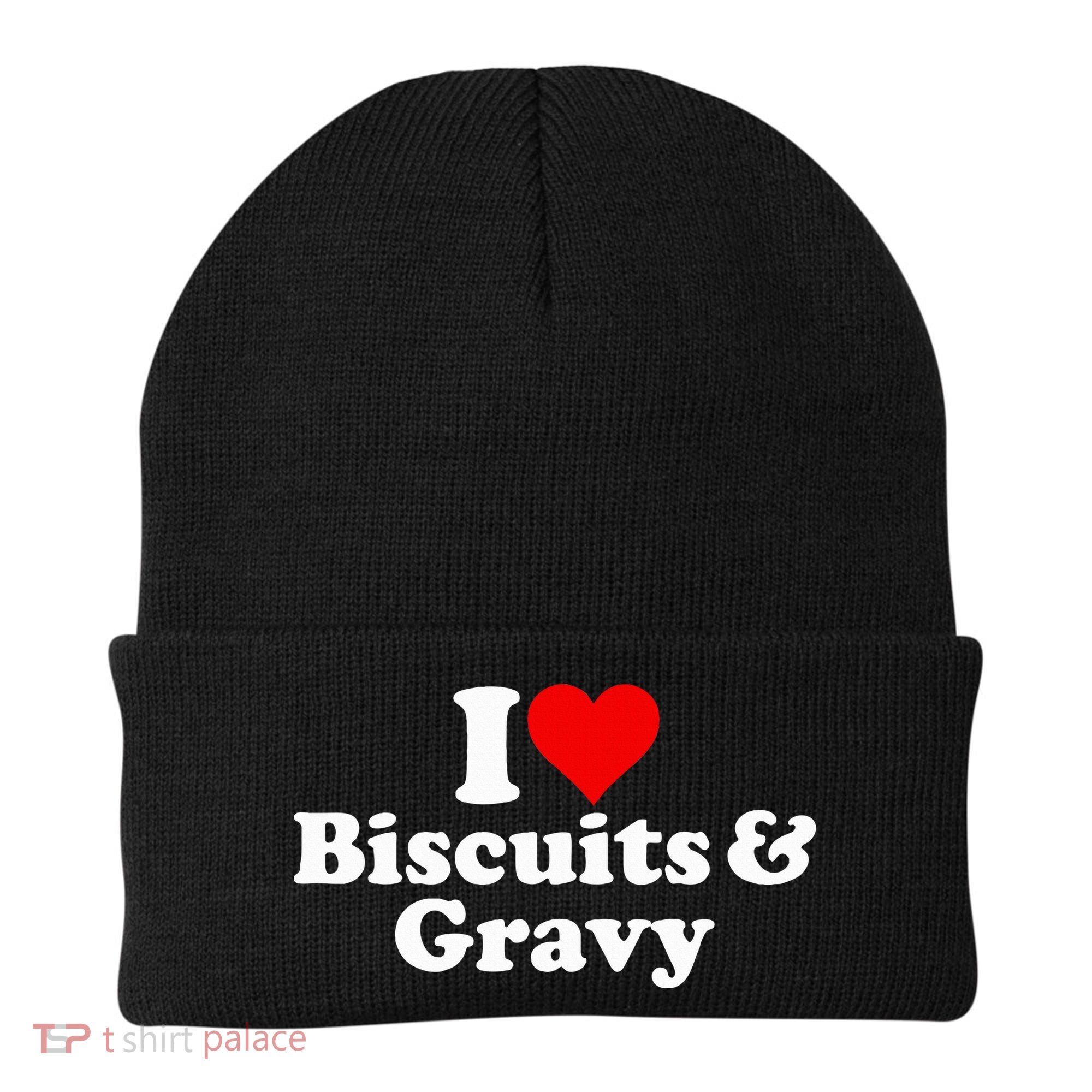 I Love Heart Biscuits And Gravy Beanie