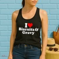 I Love Heart Biscuits And Gravy Women's Tank Top thumb 2